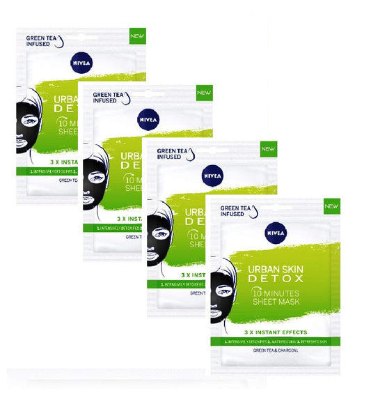 4xPackNivea Urban Skin Detox Cleansing Mask with Activated Charcoal